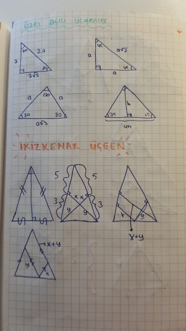 TYT Geometri Üçgenler (Bilinmesi gerekenler/Formüller)